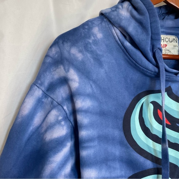 SEATTLE KRAKEN CALHOUN NHL Men’s Blue Tie Dye Hoodie Sweatshirt Size Small - Picture 8 of 14
